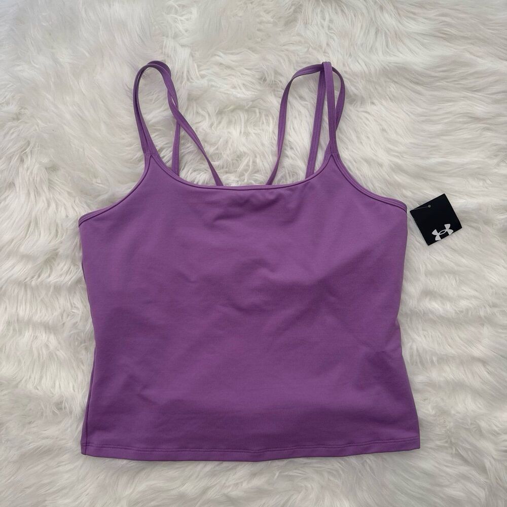Under Armour Motion Strappy Tank Top Purple Size Large